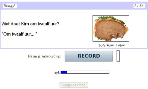 Figure 4. An example of a DCT item. The learner is instructed to complete the  unfinished sentence, using the context provided
