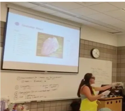 Figure 4.8 Chad building positive learning environments by  differentiating her instruction during the heart anatomy and physiology 