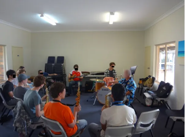 Figure 5.1. Drew with his students. 