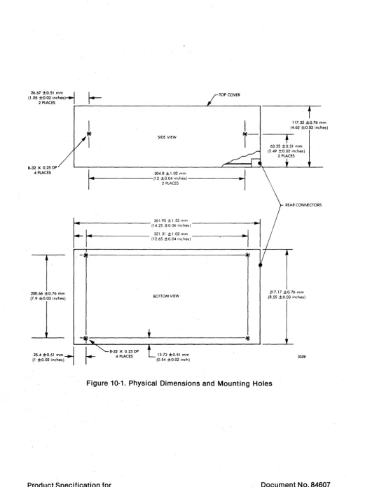 Figure 10-1. Physical Dimensions and Mounting Holes 