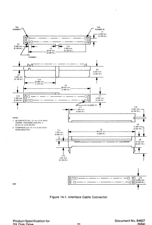 Figure 14·1. Interface Cable Connector 