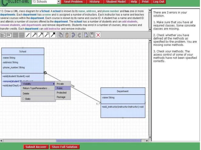 Figure 4: The current version of COLLECT- UML  interface 