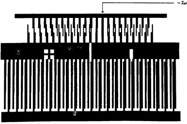 FIGURE 3B.INTERLOCKED VERNIER PATTERN INDICATING +0.8 am