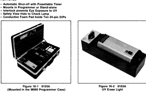 Figure 16-2 9103A UV Erase Light 