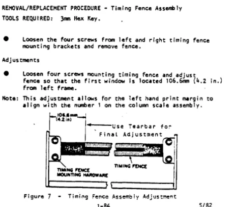 Figure 7 -Timil"g Fen.;e Assembly Adju5t!!le!'!t 