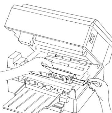 Figure 7: Inserting the Fixing Assembly Cleaner 