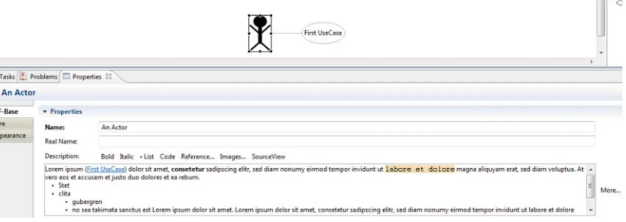 FIGURE 9. The EEF editor of an actor object.