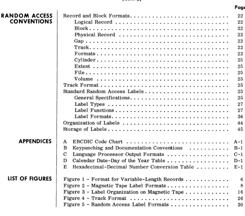 Figure 1 -Figure  Format for Variable-Length Records ........... .  Magnetic Tape Label Formats ....•...........