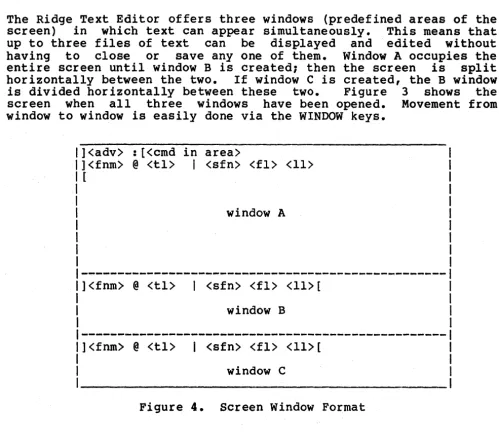 Figure 4. Screen Window Format 