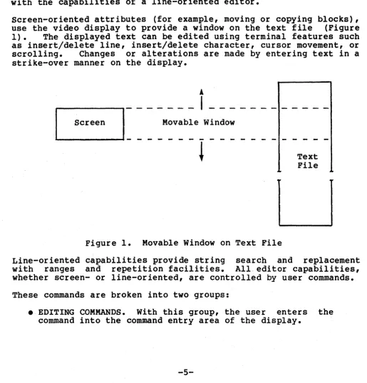 Figure 1. Movable Window on Text File 