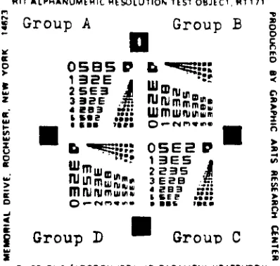 Figure 2Rochester Instutiteof Technology Resolution Test indicating
