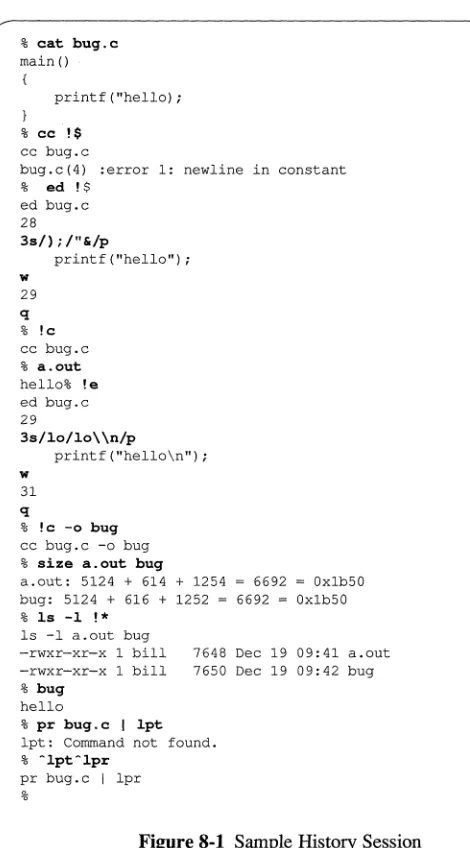 Figure 8-1 Sample History Session 