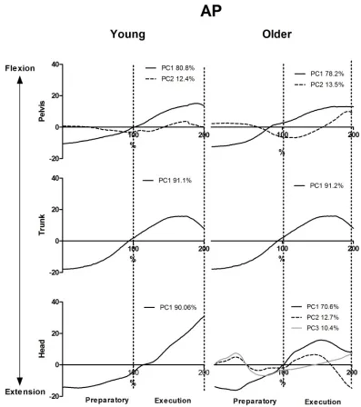 Figure 8. Principal component analysis on the data set of angular displacement of the 