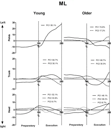Figure 9. Principal component analysis on the data set of angular displacement of the 