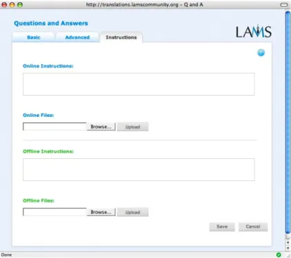 Figure 5: Tool Authoring - Instructions tab 