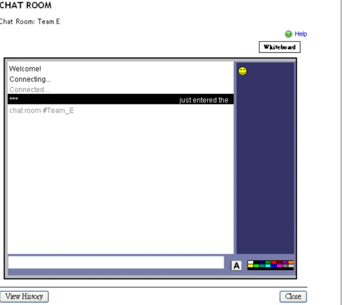 Figure 7. KSOL- Group Chatroom page. (Source: copyright © 2005, Kansas State University