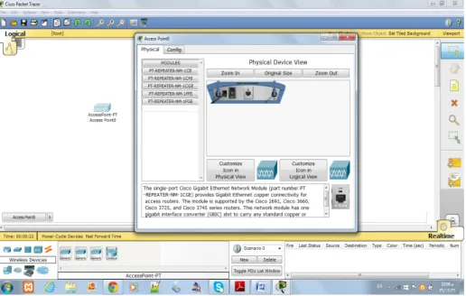 Fig. 1.  Wireless Access Point in Packet Tracer 