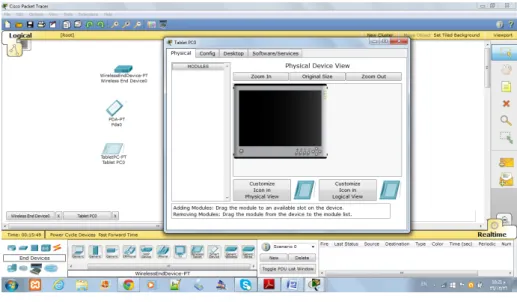 Fig. 4.  Wireless Tablet PC -PT in Packet Tracer 