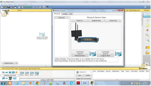 Fig. 6.  Linksys Wireless Router in Packet Tracer 