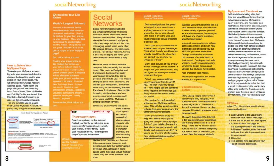 Figure 5.   CyberCitz – Social Networking Lesson. From [18]. 