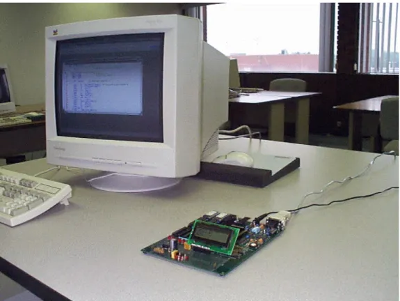 Figure 1 - PC and Toshiba TLCS-900H Microprocessor Trainer and Evaulation Board 