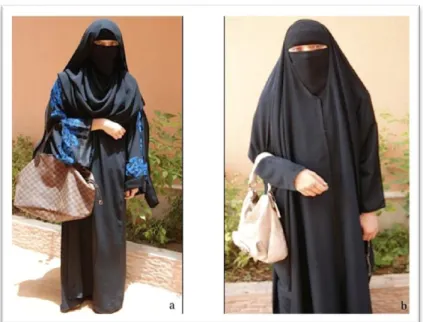 Figure 1.2 Abaya: uniforms for women in Arabian Gulf worn in different styles: 