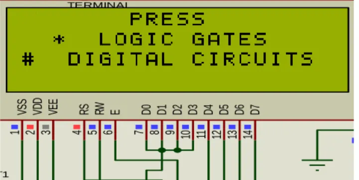 Figure 5: Trainer Liquid Crystal Display (Proteus  Snapshot).  