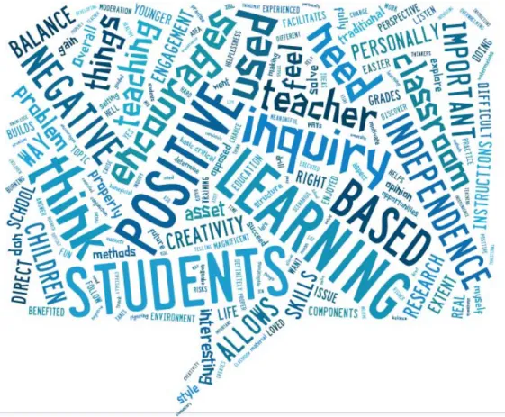 Figure 1. Education student impressions of inquiry based learning 