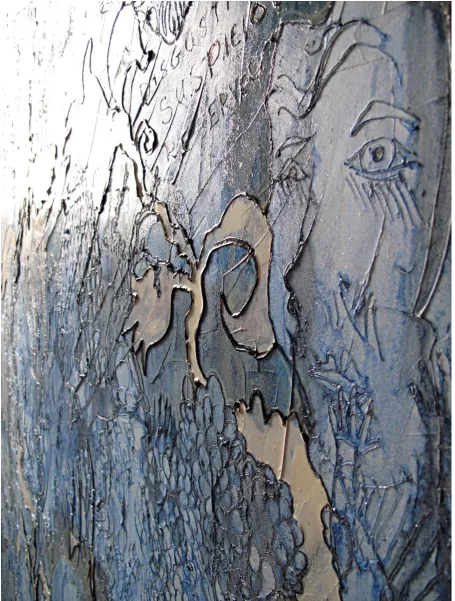 Fig. 17 Richard Monahan: Wallpaper composition with black tree (Detail). 2008. Oil on canvas