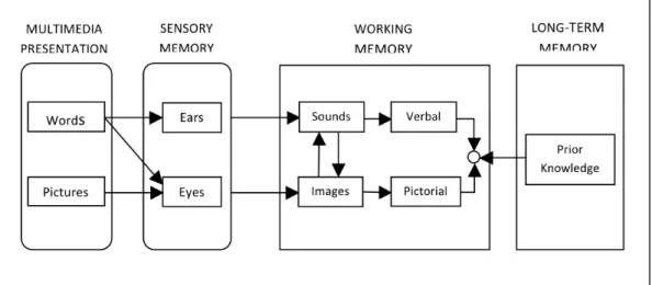Figure 1.1: Visual Representation of the Cognitive Theory of Multimedia Learning (Adapted  from Mayer, 2001, p