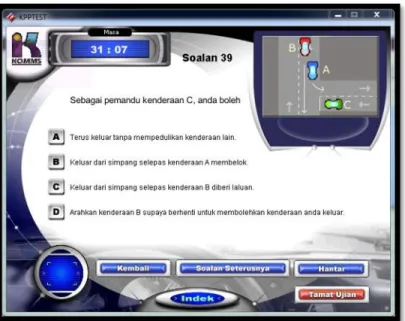 Figure 1.2.-g: Sample question of KPP Driving Test