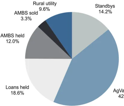 Figure 14 shows Farmer Mac’s allow- allow-ance for losses, its levels of  sub-standard Farm &amp; Ranch assets, and  its 90-day delinquencies relative to  outstanding program volume,  exclud-ing AgVantage loan volume.