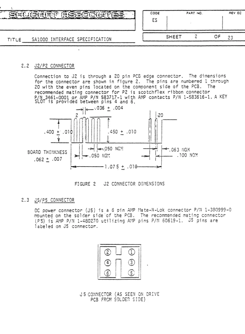 FIGURE  2  J2  CONNECTOR  DIMENSIONS 