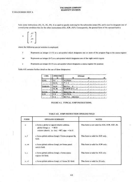 Table 4-11 contains further detail on t~e use of these designators: 