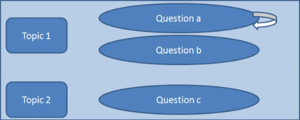 Type 1: Figure 4.2 shows the most simple type of filters. No other question within the same or another module, nor a different module as a whole is affected