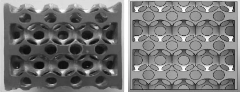 Fig. 1. Studied geometry: real (left) and CAD model (right) [3]. 