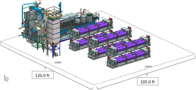 Figure 3. Alternative No. 3: Isometric View of Proposed Omni Processor Installation 