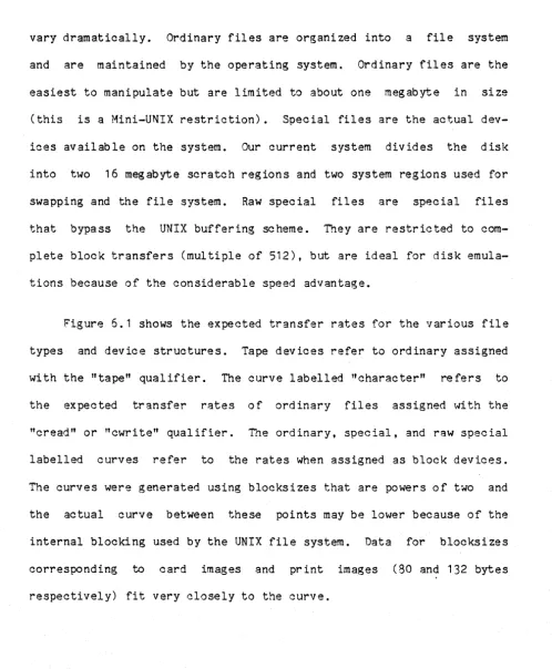 Figure 6. 1 shows the expected transfer rates for the various file 