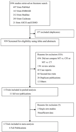 Figure 1: Trial selection criteria. MT, maintenance therapy; CT, continuous therapy.