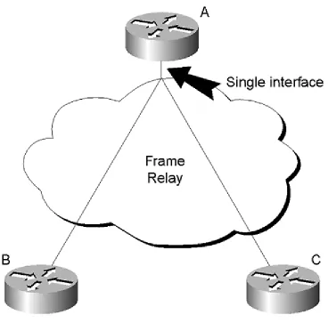 Figure 3-7 Routing Protocols in a Partial Mesh Topology