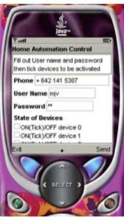 Figure 2.3: Cellular phone emulator running Java application. 