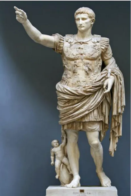 Fig. 21. Statue of Augustus with Cupid. Marble copy of a bronze 