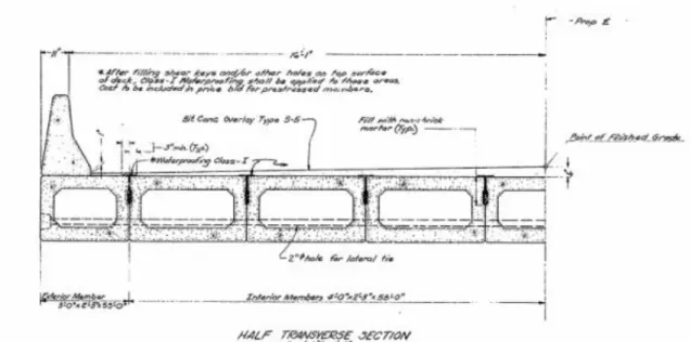 Figure 50: Cross Section of Arden Road Bridge (Halbe, 2014) 