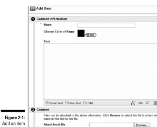 Figure 2-1:Add an item