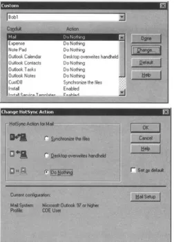 Figure 1.3: Palm Desktop menu.