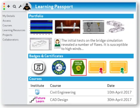 Figure 2: Example of a Learning Passport. 