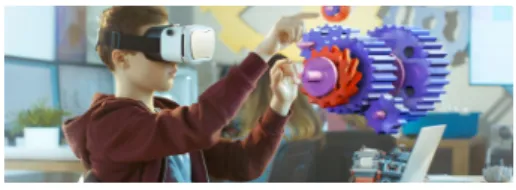 Figure 2.2: Example of application of virtual reality as a learning tool for kids
