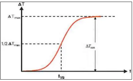 Figure 3.3. Thermogram Displaying the Half-Time [18] 