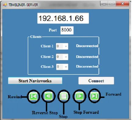 Figure 4-5: BIM CAVE Server Application Interface
