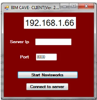 Figure 4-6: BIM CAVE Client Application Interface